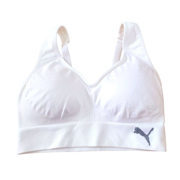 PUMA Sm 2 Pack Seamless Athletic Sports Bra Set Adjustable Cross Back Activewear - Picture 5 of 15